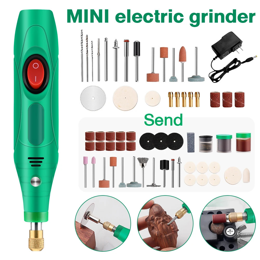 110-240V Mini Drill Polishing Engraver Pen Grinder Electric Rotary Tool Grinding Machine Miniature Household Tool 240627