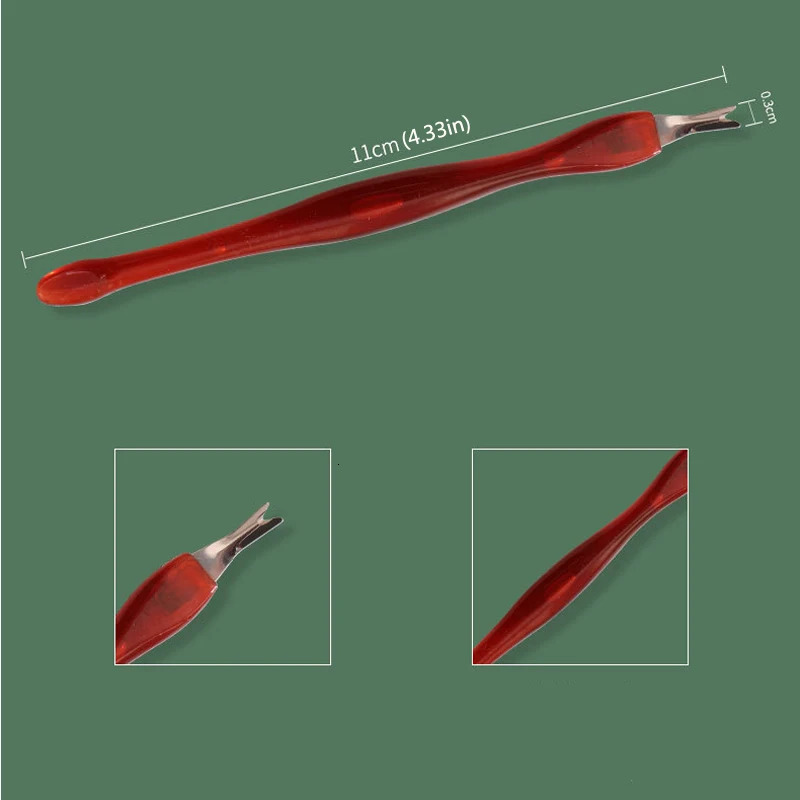 50/100 Pcs/Bag Scrape Dead Skin Push Fork Pedicure Nails Tools Cuticle r V-shaped Sharp Trim Barbs and Exfoliate Manicure 240627