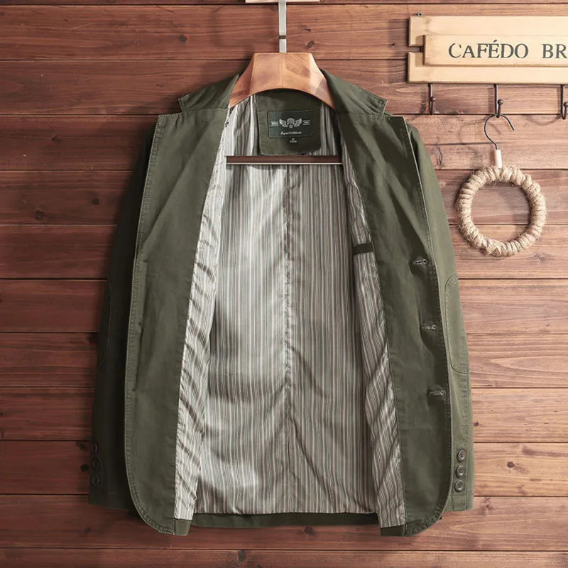 Four Seasons Mens Trend Fashion All-in-one Handsome Jacket Man Loose Coat Male Casual Wear Small Suit Jacket Top 240626