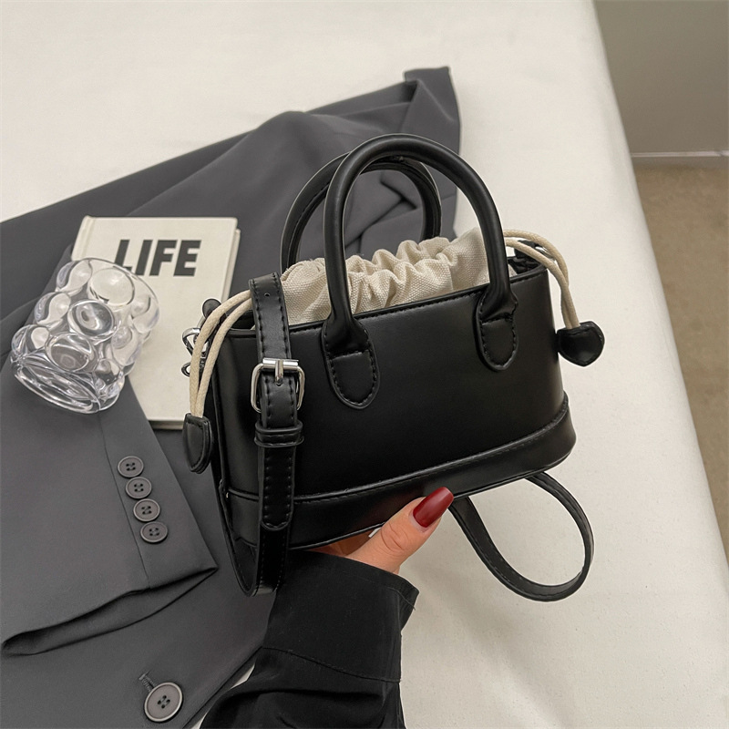 Fashion Drawstring Bucket Handbags for Women 2024 New Summer Simple Casual Shoulder Bags Korean Versatile Crossbody Bag H6.28#32