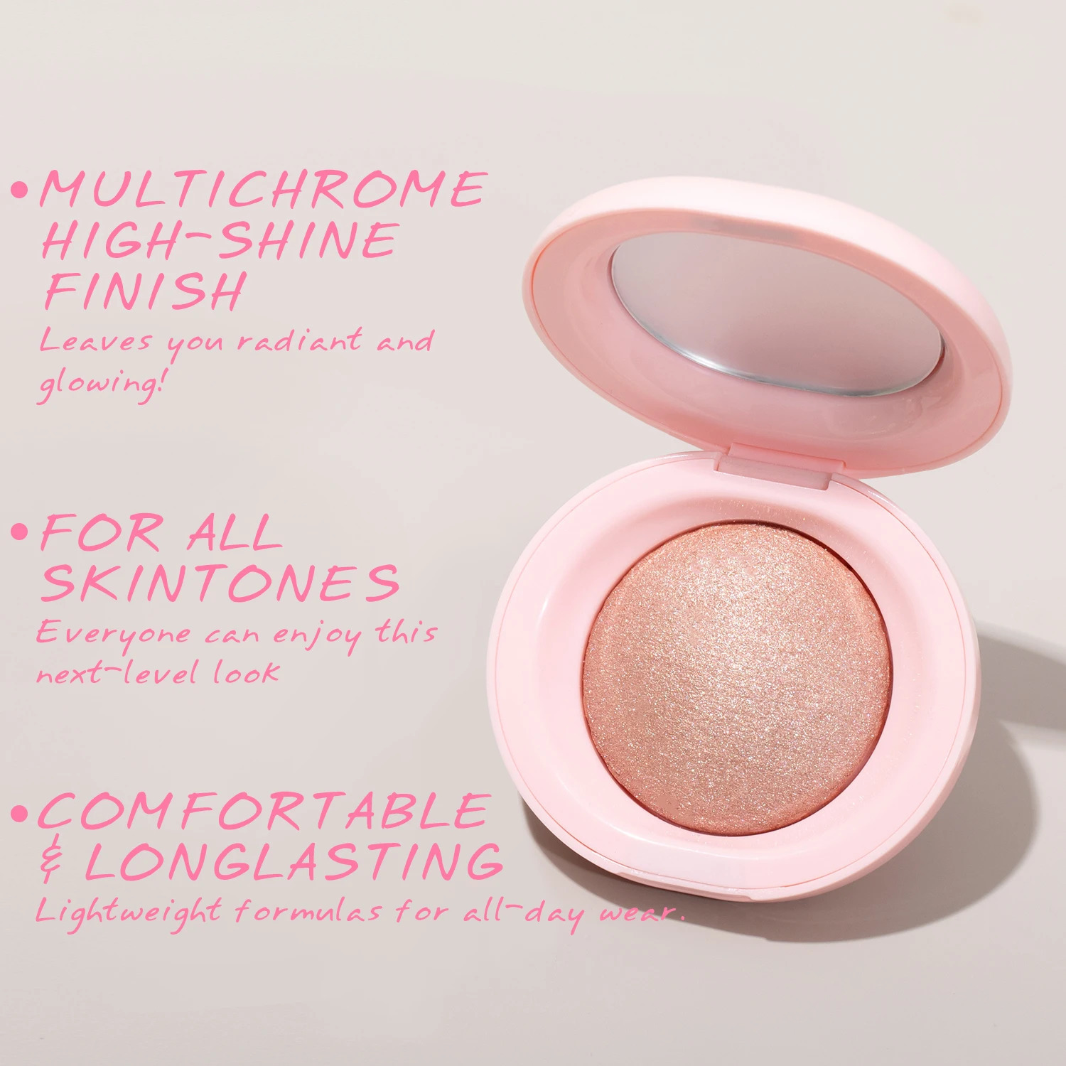 Mini body face Highlighters 4-Color High-Shine Pastel Highlighter Palette Radiant Long-Lasting Glow Pressed Powder Bronzer 240627