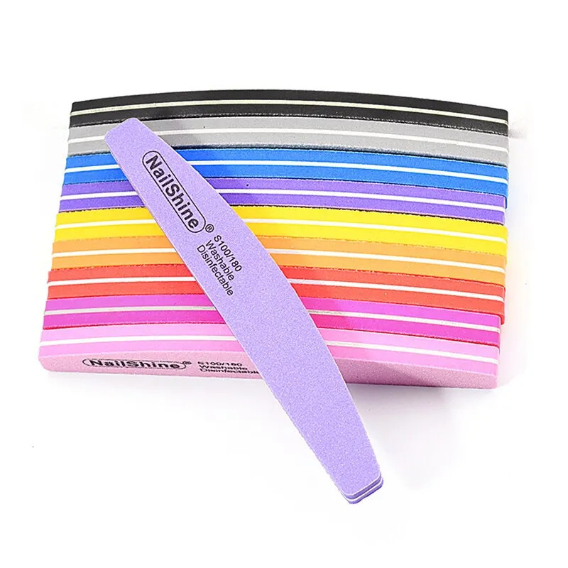 10pcs Double-sided Nail File Blocks Colorful Sponge Nail Polish Buffing Sanding Buffer Strips Polishing Pedicure Manicure Tools 240627