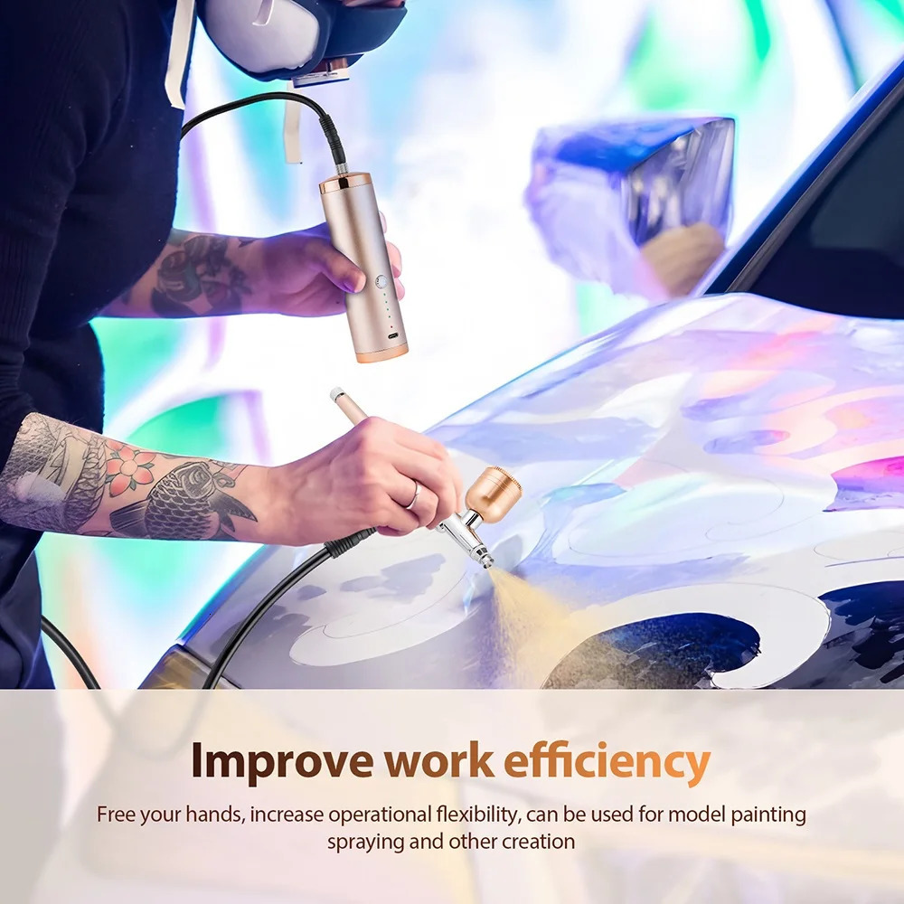 190cm Air Tube Portable Nails Airbrush Kit Compressor Nail Paint Spray Gun Makeup Cake Pastry Painting Sprayer Barber 240627