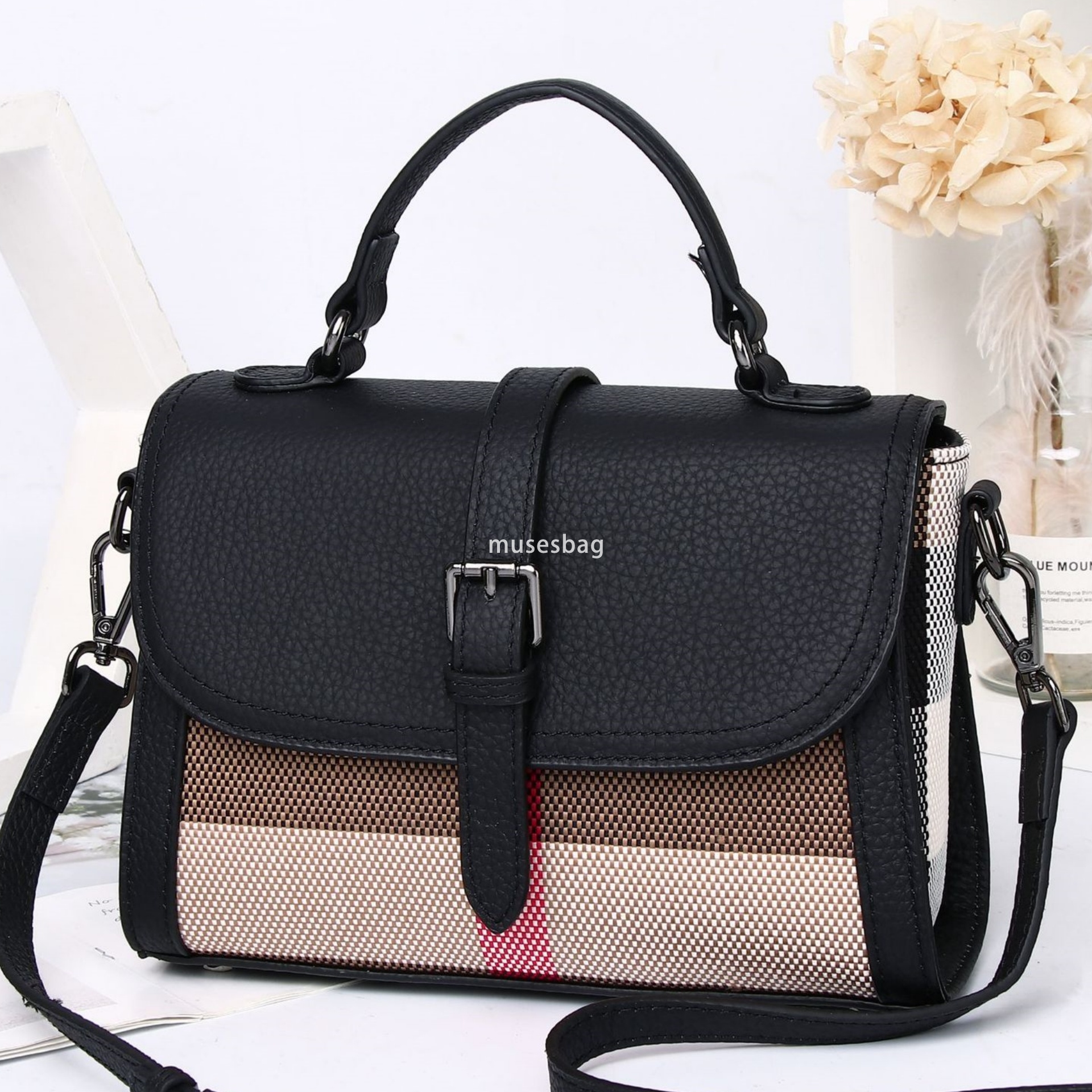 European and American fashion niche design casual leather women bags trendy new high-end plaid bags cowhide tote bags handbags for women