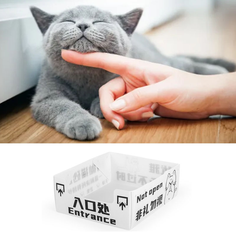 Disposable Litter Box Multipurpose Portable Large Space Waterproof Leakage Proof Foldable Kitty Litter Box For Travel Outdoor