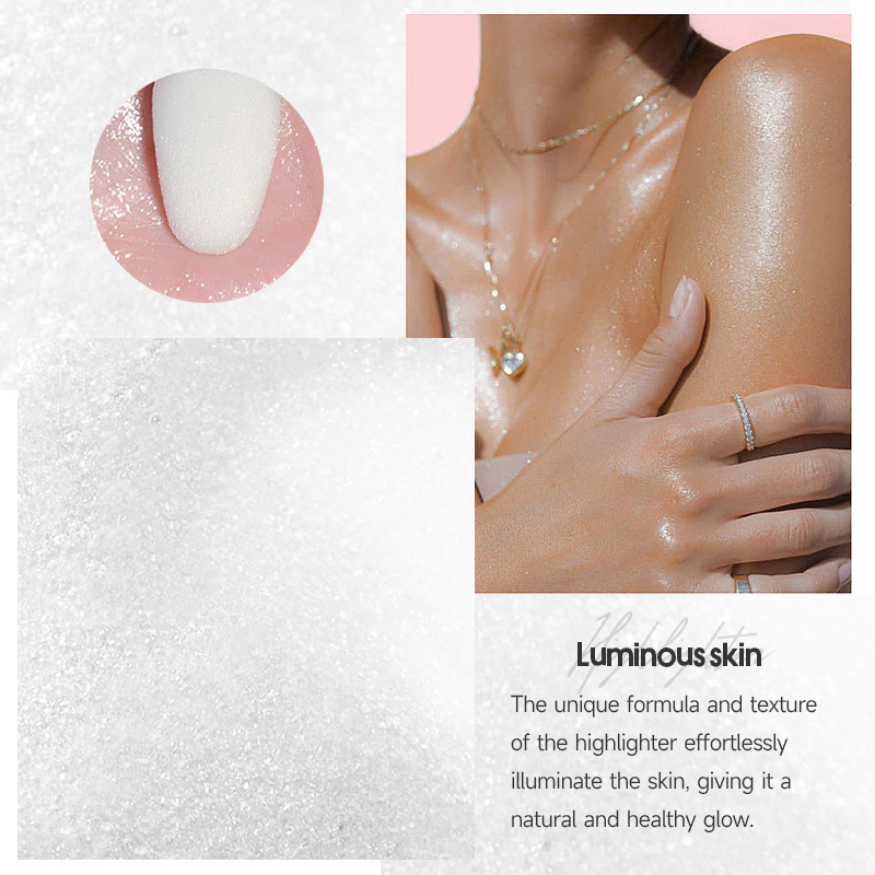 Shimmer Highlighter Powder Glitter Highlight Stick Natural Brighten Powder for Face Body Makeup