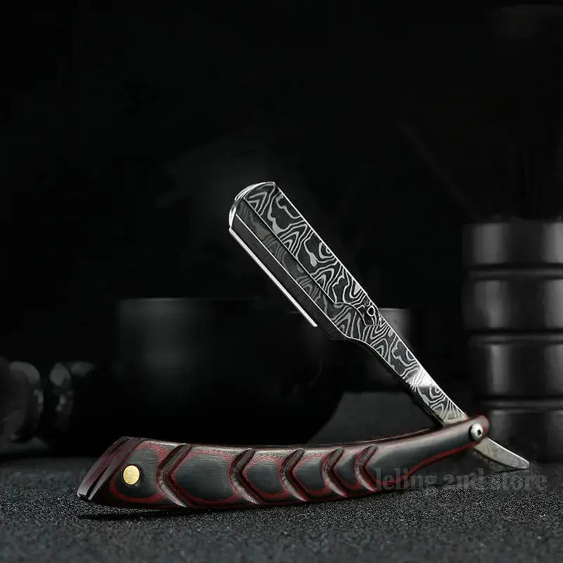 Men Professional Manual Shaver Straight Edge Stainless Steel Barber Razor Folding Shaving Shave Beard Cutter Gift 240627