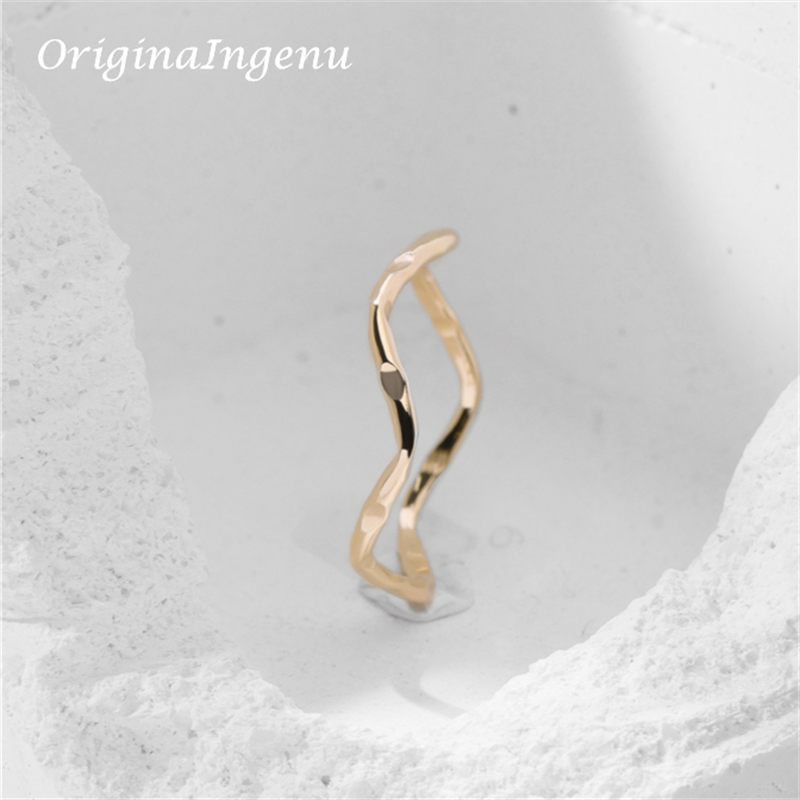 14K Gold Filled Wave Ring Handmade Band Ring Minimalism Jewelry Ring Dainty Boho waterproof Ring Tarnish Resistant Jewelry