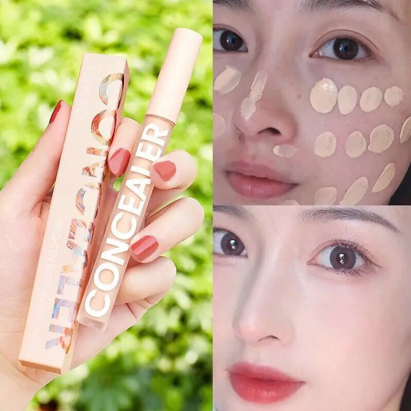 Liquid Concealer Waterproof Face Concealer Cream Long Lasting Cover Dark Eye Circles Makeup Effect Beauty Tool 240627