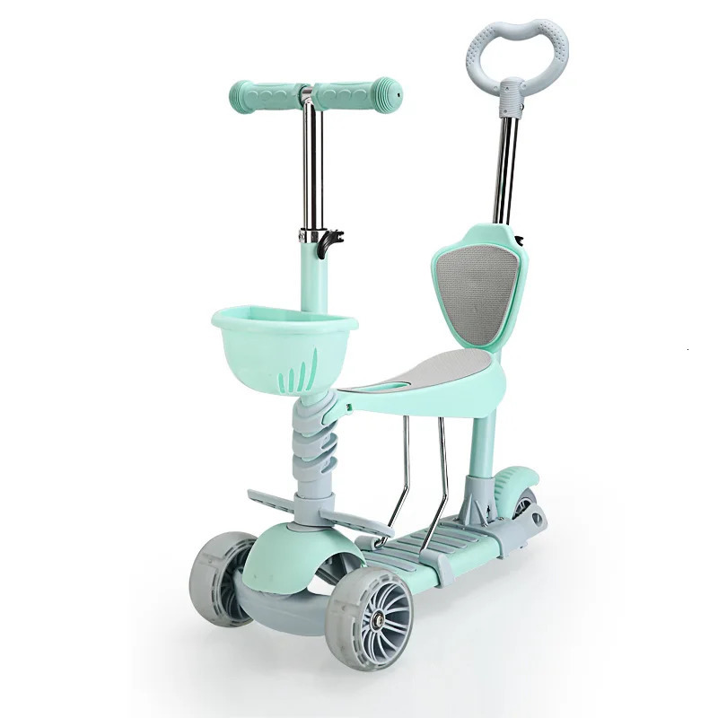 Children baby scooter kids 5in1 PU 3wheels Flashing Swing Car Lifting 2-15 Years Old Stroller Ride Bike Vehicle Outdoor Toys 240621