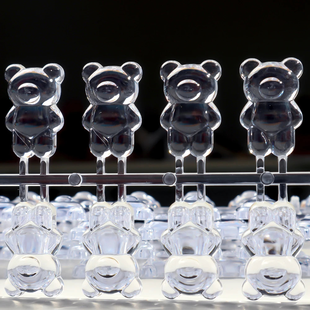 50pcs False Nail Tips Color Card Display Shelf Clear Nail es Color Card Gel Polish Bear Shape Nail Art Sample Stand 240627