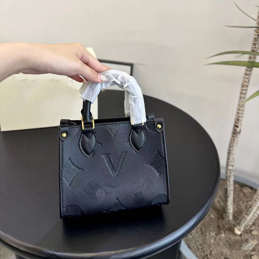 Vintage embossed leather tote bag Womens handbags mens mini Clutch crossbody shopper Designer bag fashion vacation old flower Shoulder beach bags