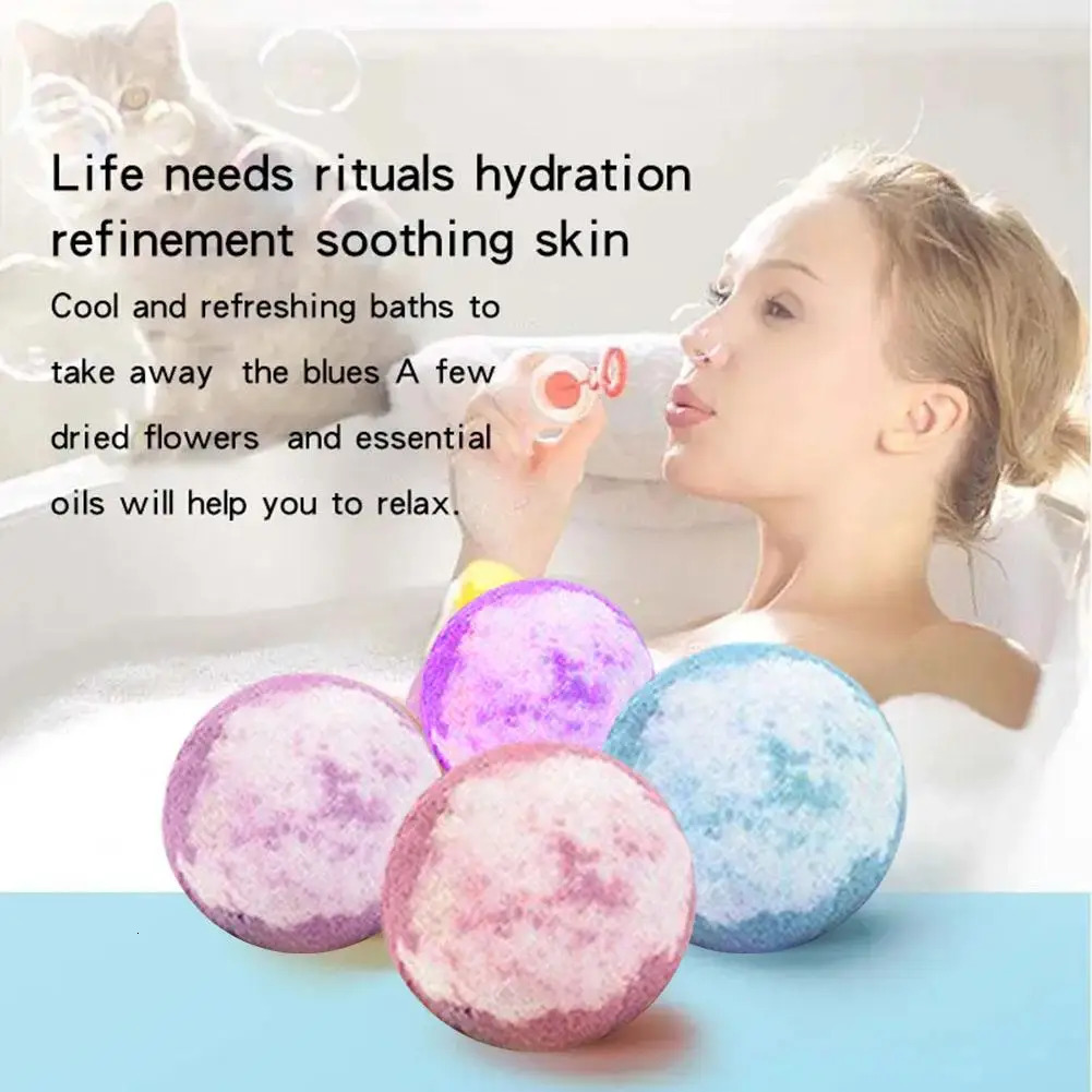 15g 30g Bubble Bath Ball Bombs Handmade Bath Bathing Relief Salt Body Ball Foot Moisturizing Ball Stress Spa Bath Exfoliati C8P8 240627