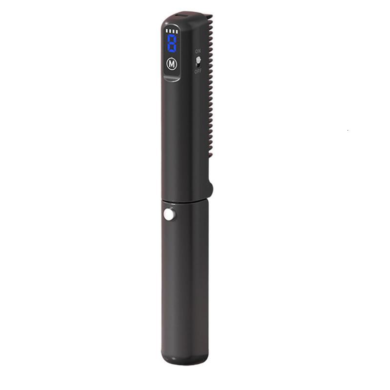 Wireless Straightening Anti-Scald Frizzy Fast Heated Brush Mini Hot Comb Ionic Hair Straightener F628-35