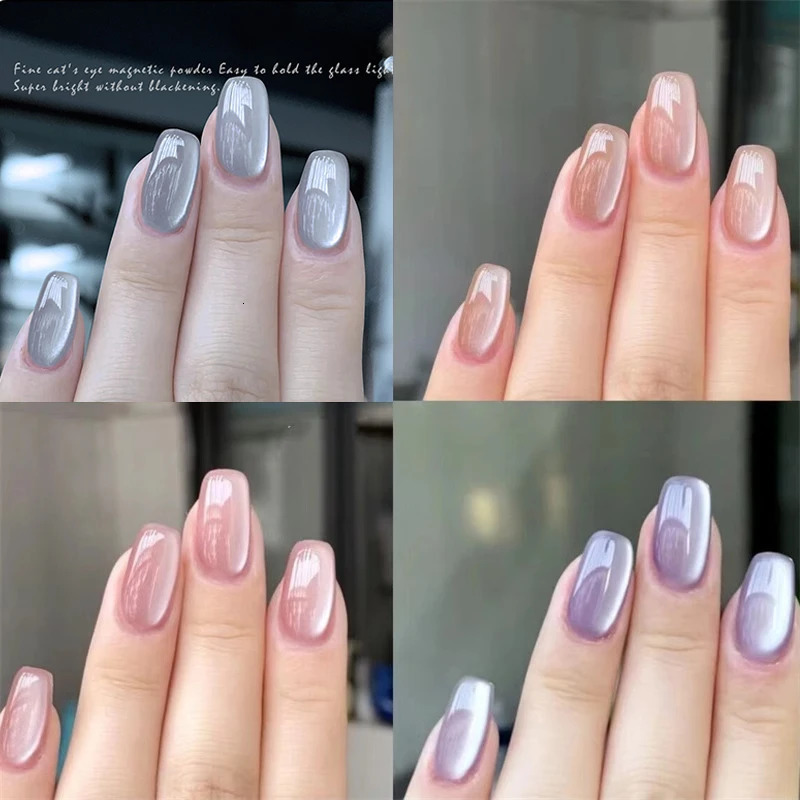 Upgrade Velvet Cat Eye Magnetic Powder Porcelain White 9D Effect Matching With Any Colors DIY Nail Art Decoration Chrome Pigment 240627
