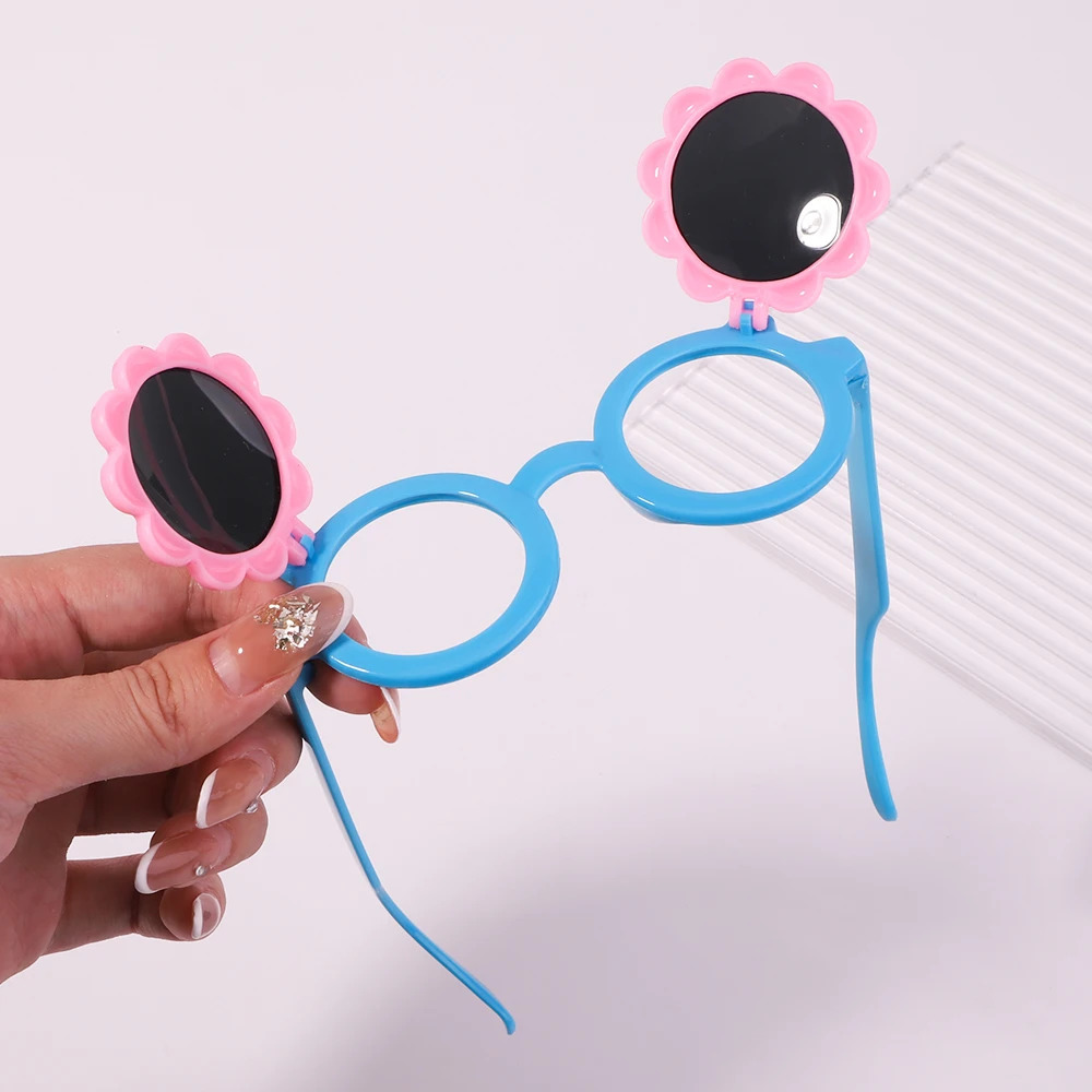 2PcsPack Vintage Kids Summer Bows Headband Round Sunglasses Children Sun Glasses Protection Baby Hair Accessories 240625