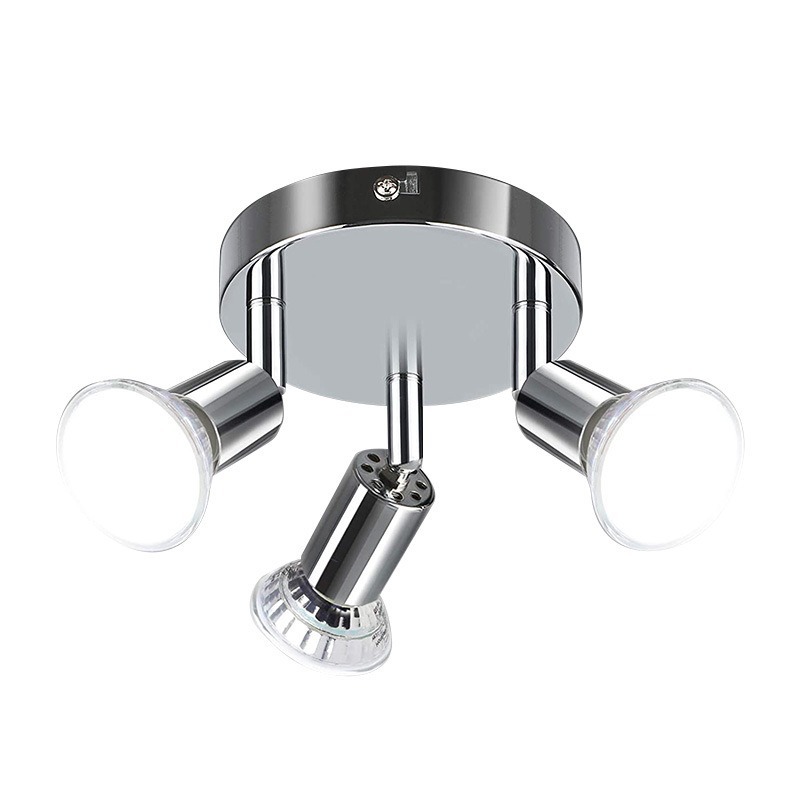 3 Way Rotatable Ceiling Light GU10 Base Ceiling Spotlight Modern Wide Living Room Kitchen Bedroom Lamps AC100-220V