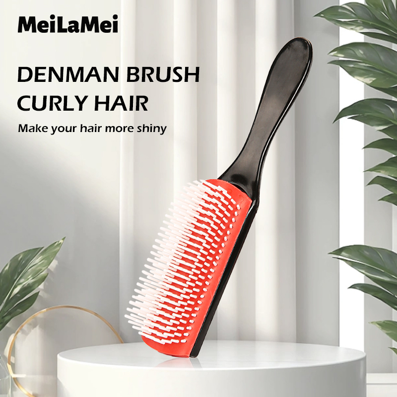 9-Row Detangling Hair Brush Denman Detangler Hairbrush Scalp Massager Straight Wet Comb for Women Men Salon Curly hair brush F628-5