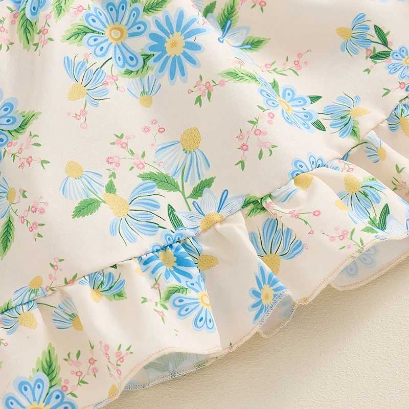 Pajamas 2024-05-30 Lioraitiin Baby Girl Ski Set Long sleeved Alphabet Printed Union Flower Suspension Ski Bow Headband Autumn Set WX5.31