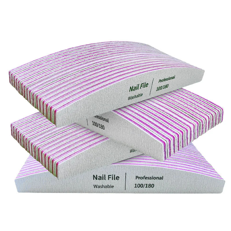 Nail File 100 to 180 Professional Tools Emery for Manicure Lime 240 Sandpaper Gel Polishing Files for Nails Buffers Set Polisher 240627