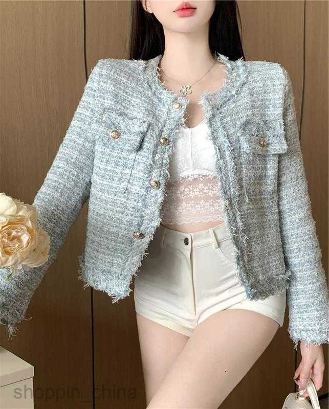 Women Jackets Coats Small Fragrant Coat for Women's Spring and Autumn New Design Sense, Elegance, Wearing Long Sleeves, Unique Short Top for Wome
