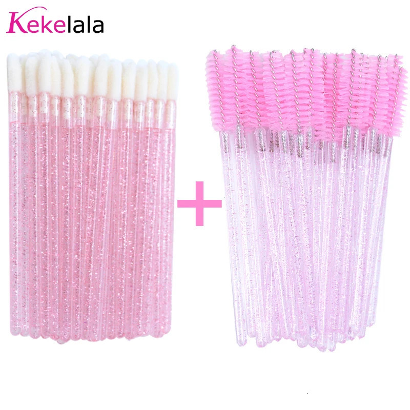 Disposable Lip Brushes Eyelash Mascara Wands 2 In 1 Bundle Sale Lipstick Cotton Swab Lipgloss Brush Makeup Tools Applicators 240627