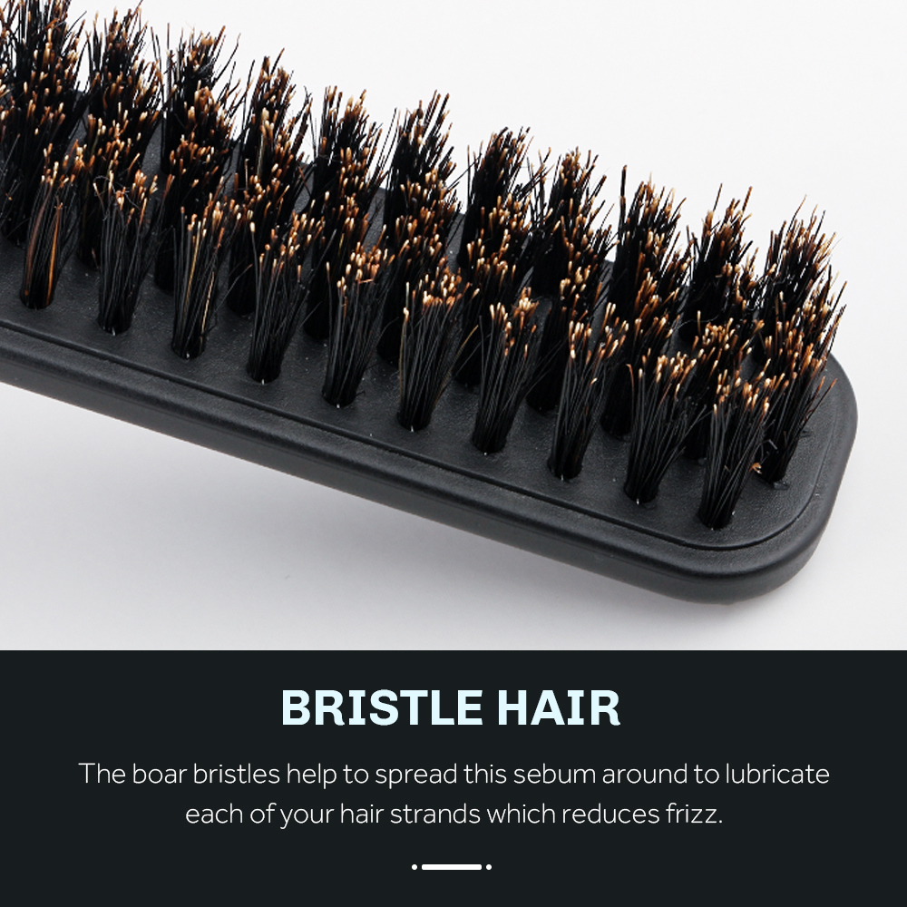 CestoMen Boar Bristle Hair Brush Folding Handle Beard Comb Portable Mustache Styling Tool For Men