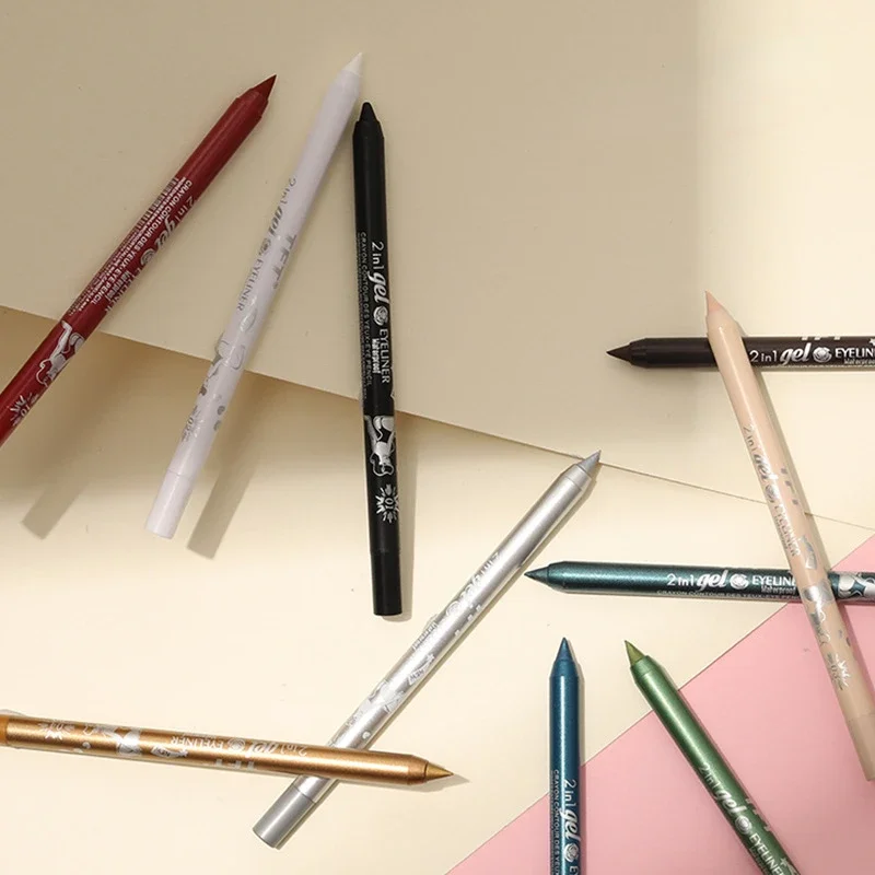 New Waterproof Color Eyeliner Gel Dark Color Red Blue Green White Halloween Party Makeup Eye Liner Pencils Delineador Beauty