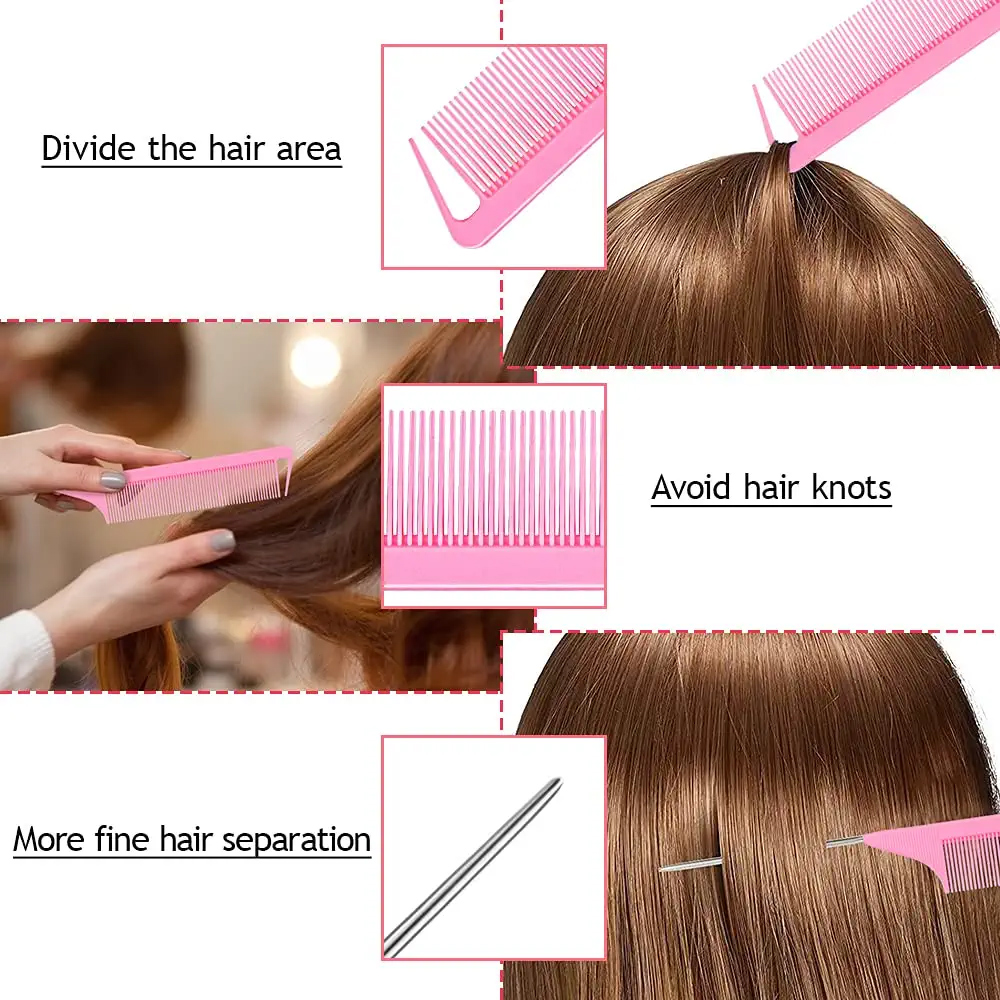 4Pcs/Set French Braiding Tool Loop Make Hairstyles Elastic Hair Bands Remover Cutter Rat Tail Comb Hair Pin Disk Styling Tools