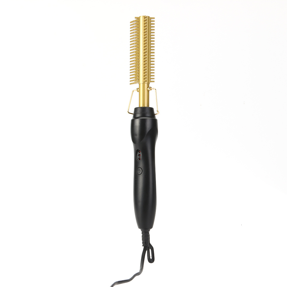 Straightener Curler Electric Hot Comb Hair Smooth Iron Straightening Brush F628-20