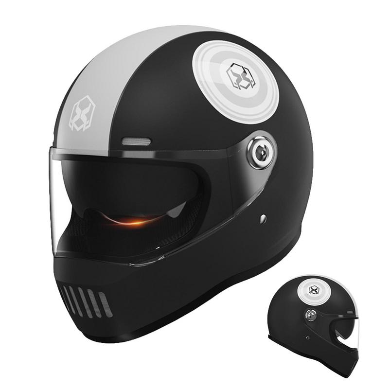 Men Women Vintage Full Face Motorcycle Helmet Dual Lens FlipUp Helmets Motocross Racing Modular Motorbike Safety Helmets