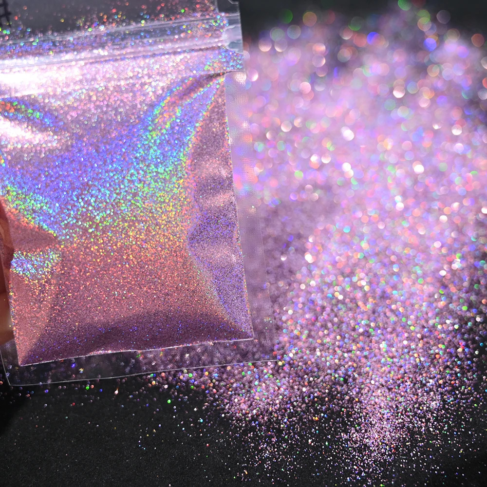10gLot Fine Laser Nail Glitter Powder for DIY Resin Sparkly Pigment Extremely-fine Holographic Glitter Dust Decoration 240627