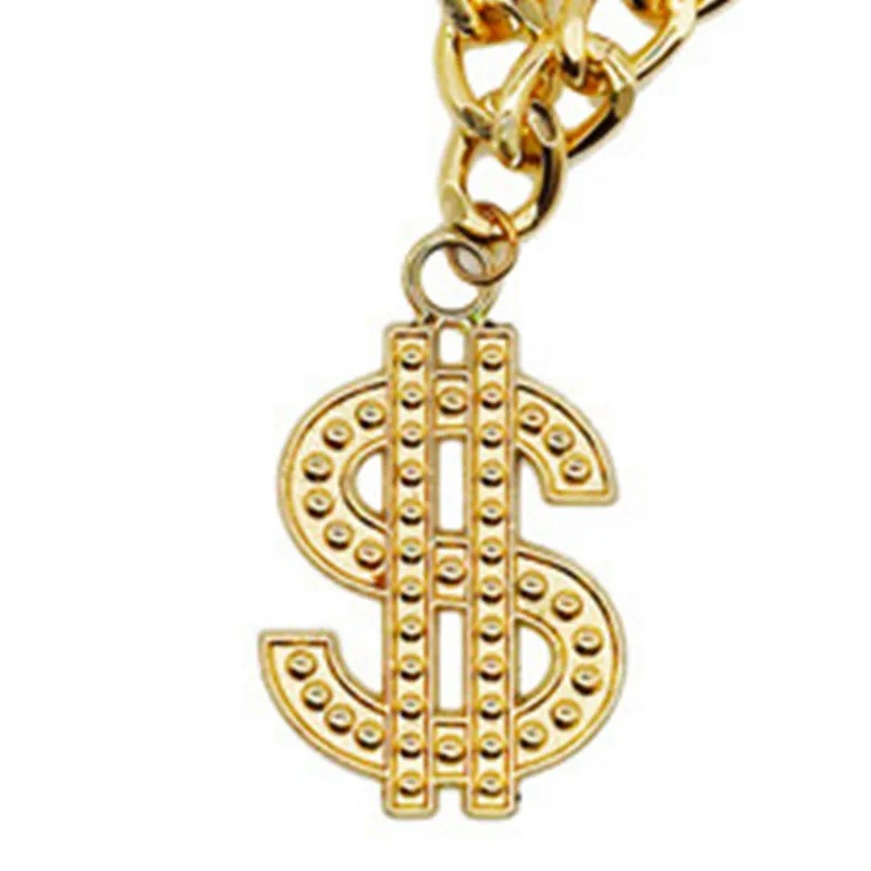 Luxury Dog Collar Necklace for Small Medium Dogs Dollar Sign Pendants Hip Hop Gold/Silver Plated Chain Jewelry Pet Accessories