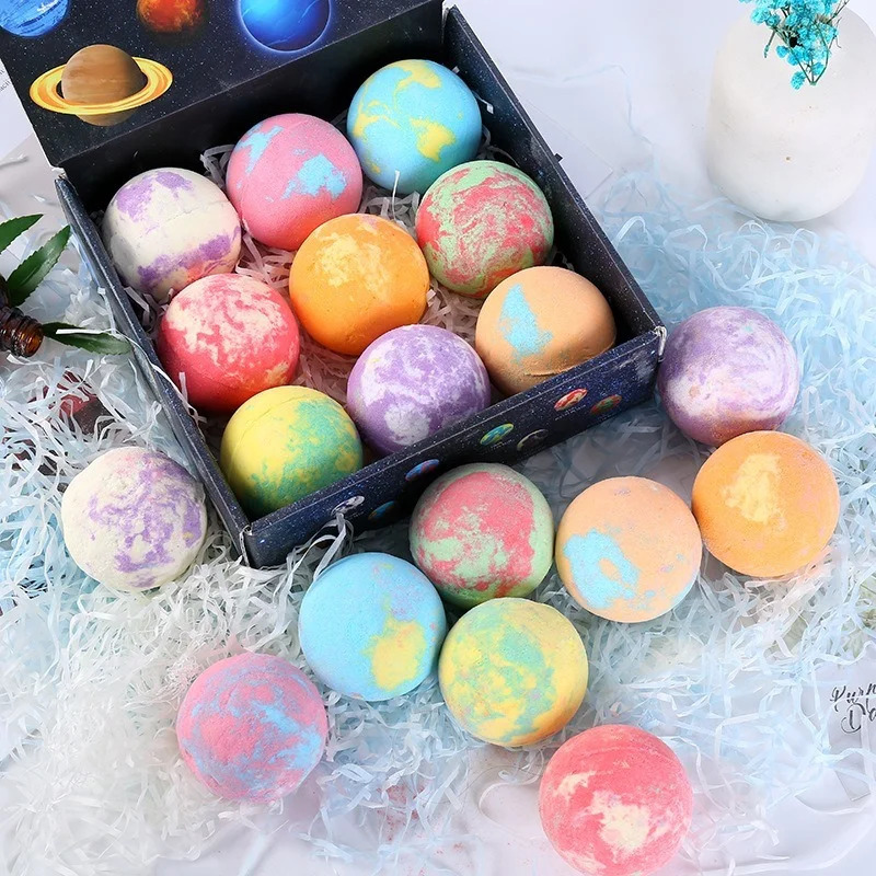 Bath Bombs Bathroom Easy Carry Skin Exfoliating Bubble Balls 1 Box Exfoliation Anti-fatigue Skin Care Products Fragrance 240627