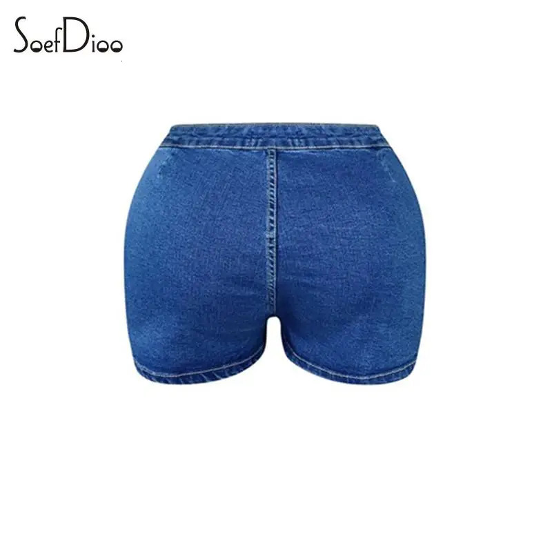 Soefdioo Stretch Denim Womens Set Button Up Tube Top and Skirts Shorts Suits Summer Street Baddie Two Piece Sets Outfits 240627