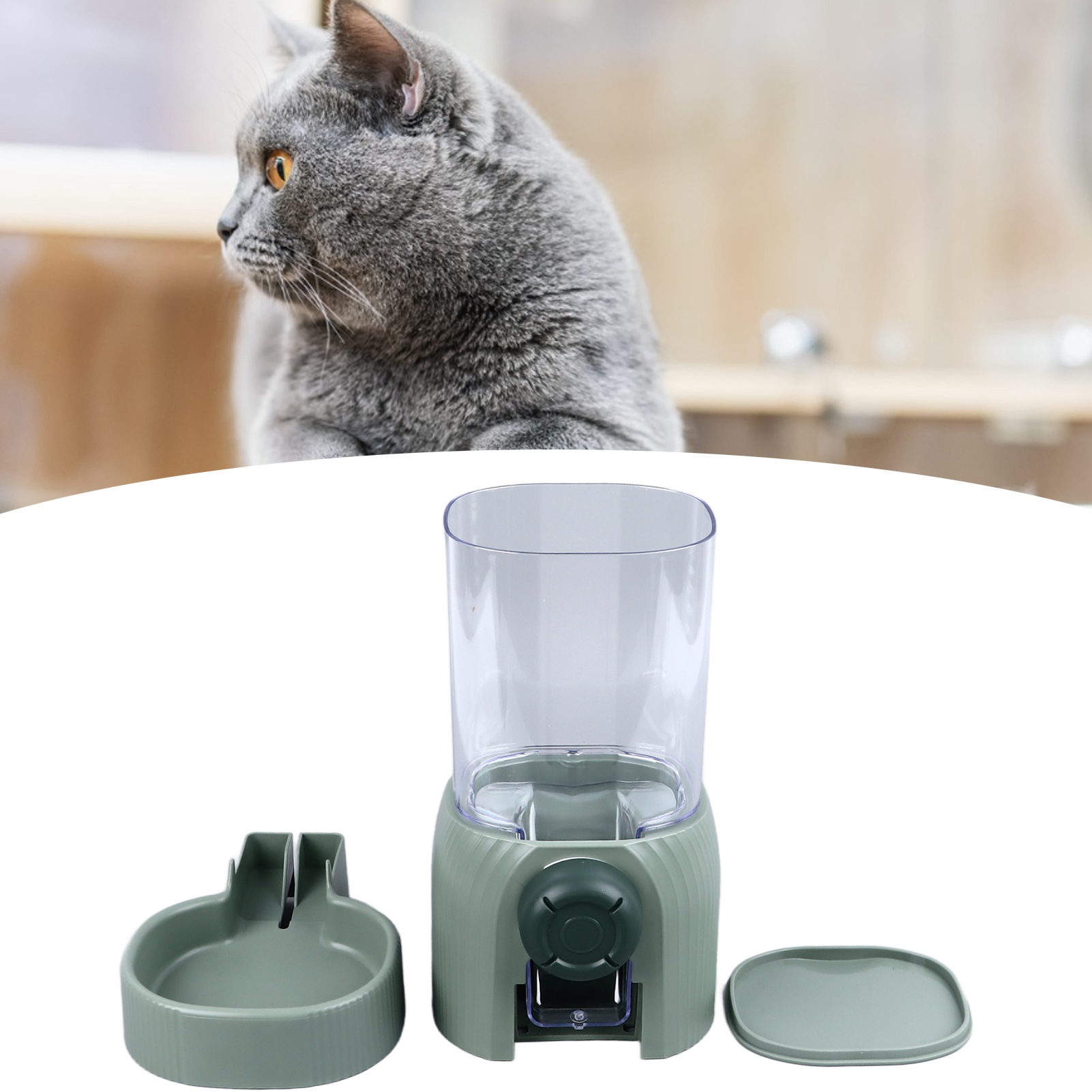 Pet Hanging Automatic Feeder Large Capacity Detachable Pet Cage Food Dispenser For Cat Dog Hamster Chinchilla