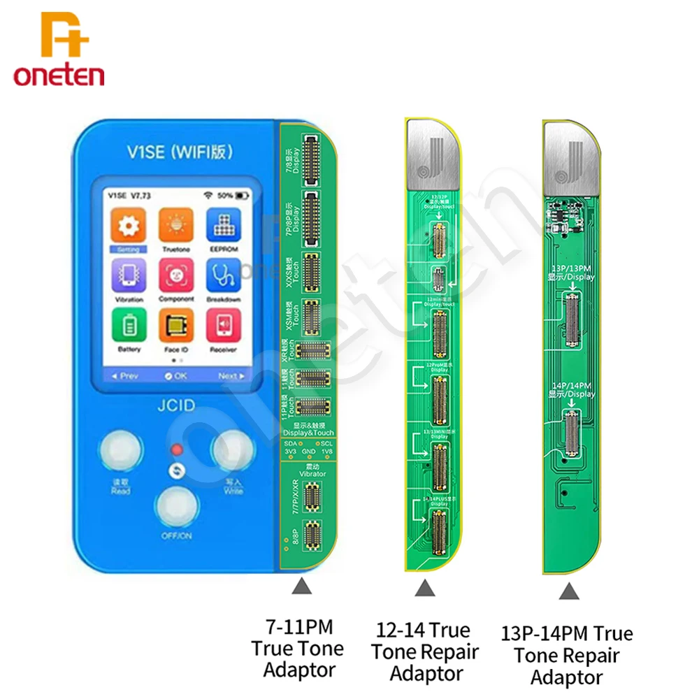 JC JCID V1SE True Tone Programmer Batteries Face ID Dot Matrix Photosensitive Kit For iPhone 7-14PM Reading Writing Repair Tool