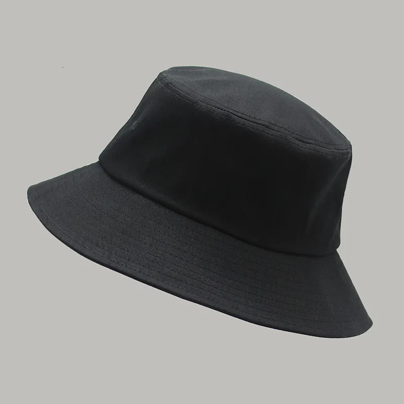 Big Head Man Large Size Sun Hat Women Blank Fisherman Hat Pure Cotton Panama Cap Plus Size Bucket Hats 54-57cm 57-60cm 60-63cm 240626