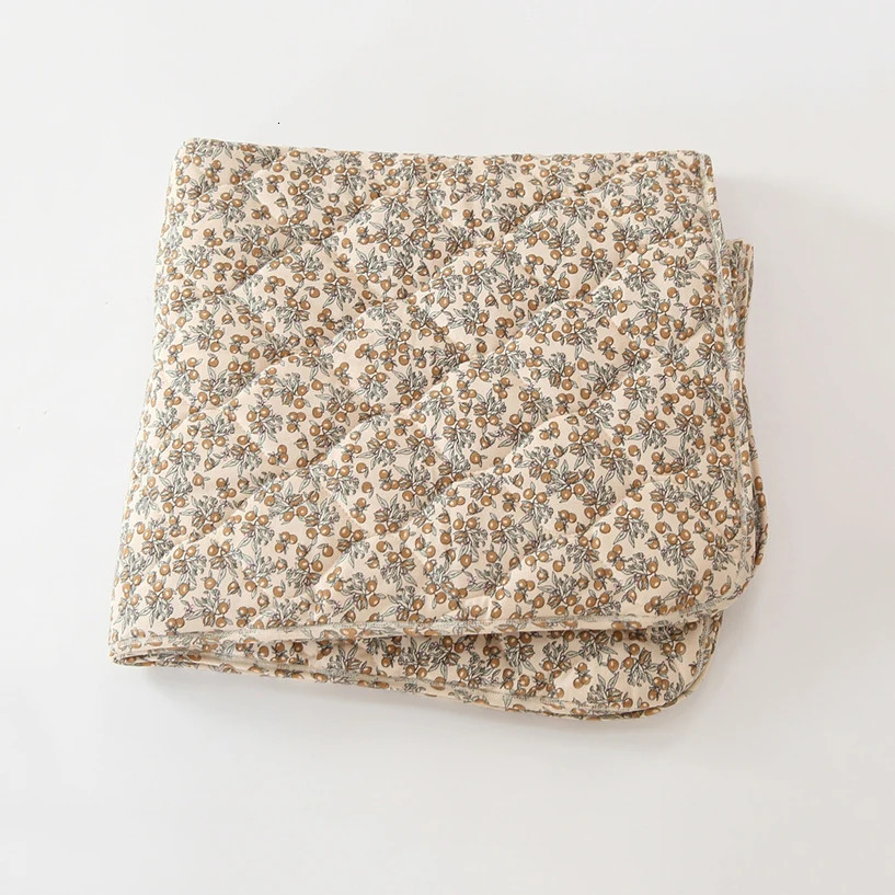 Autumn Winter Warm Print born Blanket Cotton Warm Baby Quilt 85*100cm 240627