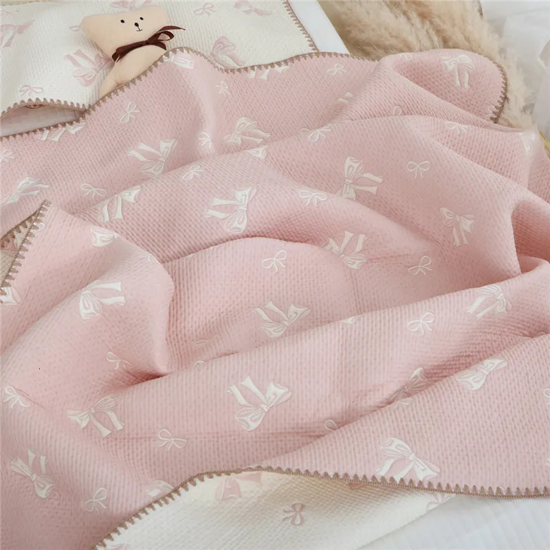 born Swaddle Wrap Sofa Throw Blankets Soft Breathable 100% Cotton Stroller Crib Receiving Blanket Bedding Quilt 240627