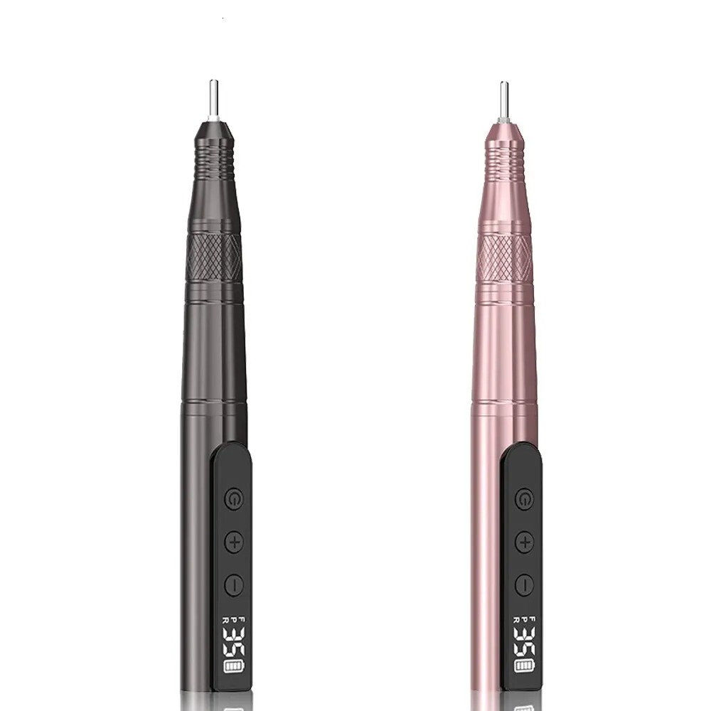 35000RPM Nail Drill Professional Rechargeable Cordless Electric File Portable LED Screen Kit 240627