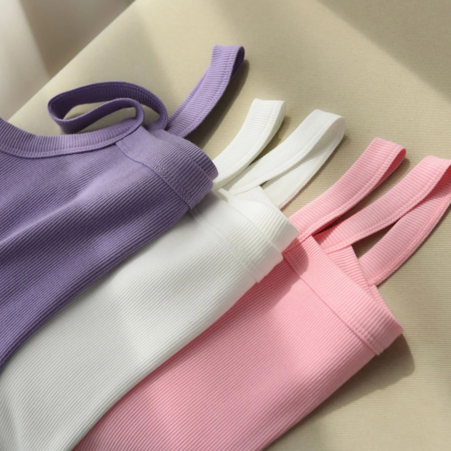 Summer Crop Top Girls Cotton Tank Tops for Kids Baby Sleeveless Top Teenager Underwear Toddler T-shirts 240627