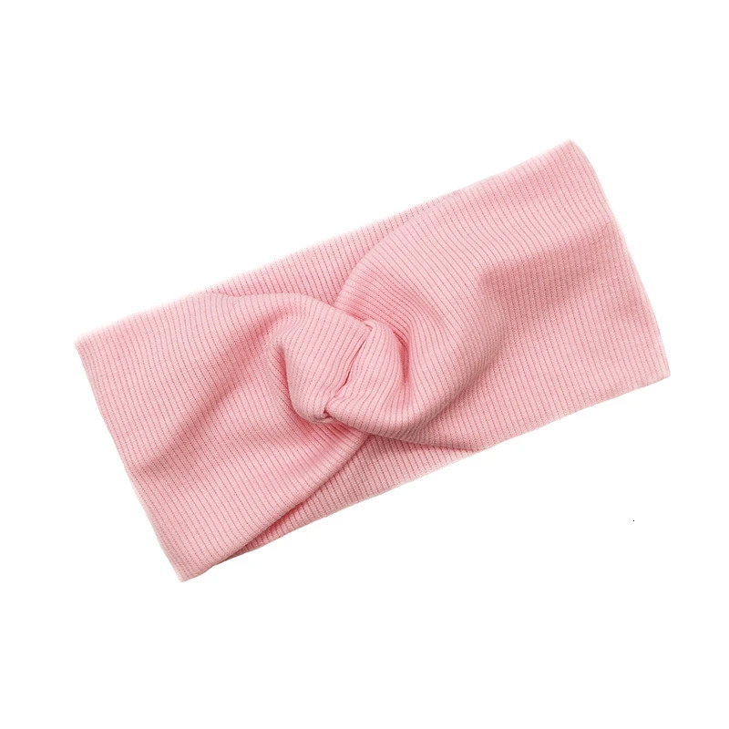 1 PCS Spring Summer Solid Color Baby Headband Girls Twisted Knotted Soft Elastic Girl Headbands Hair Accessories Large Size 240625