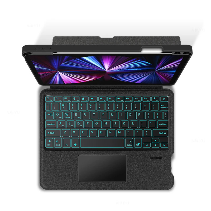 AJIUYU Keyboard For iPad Pro 11 Inch 12.9 - Air 5th 4th 10.2 10th 10.9 Case Magic Smart Keyboard Cove TouchPad Backlight 240621