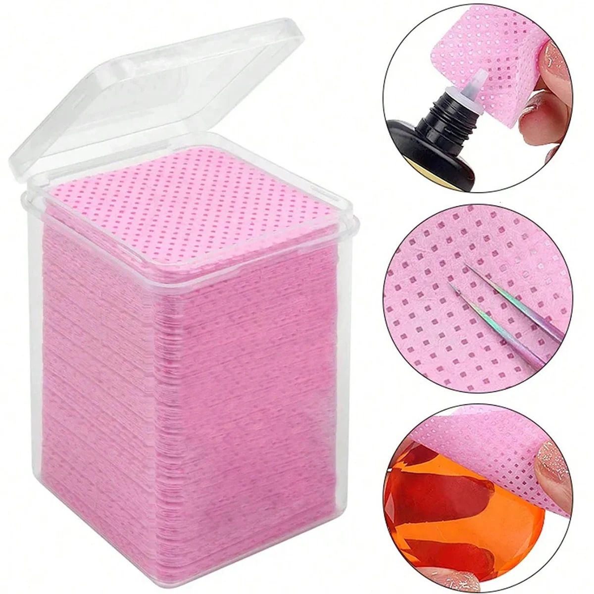 Lint Free Cotton Pads Nail Polish r Wipes Cleaning Tool Nail Art Cleaning Wipes Tips UV Gel Polish Removal Pad Paper Wipes 240627