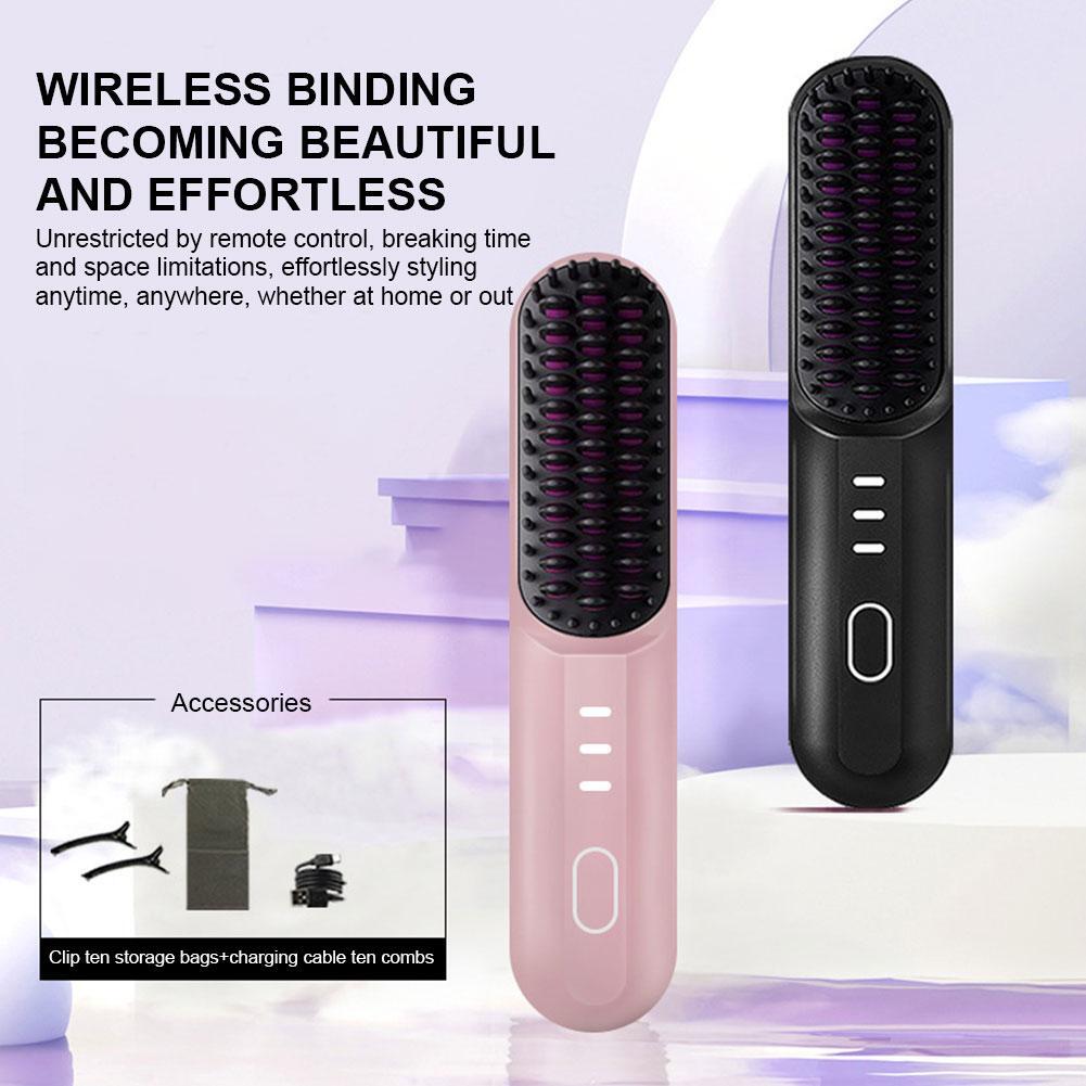 Lazy Straight CombHair Straightener Negative Ion Portable Shape Clip Comb Curling Iron Short Hair Accessories Fluffy Care F628-40