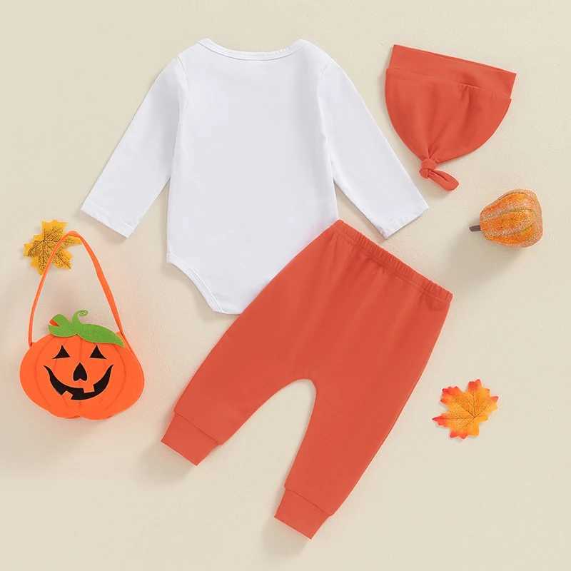 Pajamas Baby clothing Halloween clothing long sleeved jumpsuit+pants+hat set baby cotton autumn clothing WX5.31