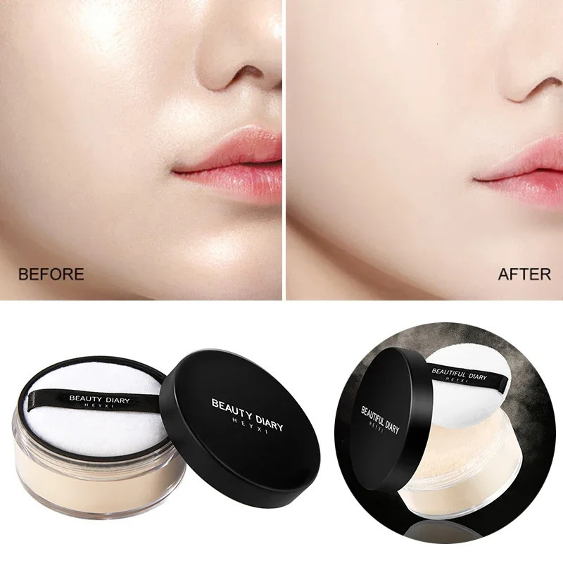 Loose Powder Oil Control Makeup Loose Powder Anti-Sweat Waterproof Matte Base Makeup Translucent Mist Face Makeup Setting Powder 240627