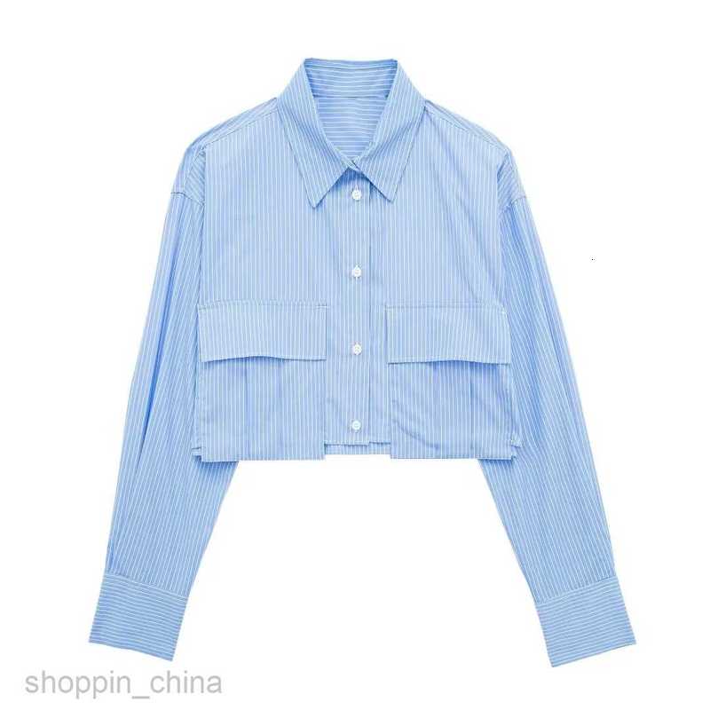 Women Jackets Coats Spring Style Double Pocket Decoration Solid Color Short Long sleeved Shirt for Women
