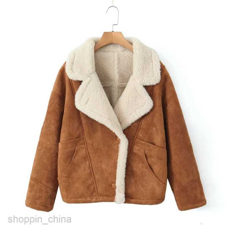 Women Jackets Coats Autumn/Winter New Women's Fashion Loose and Warm Lamb Wool Coat D79245
